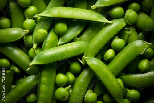 a pile of green peas stock photo