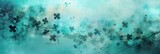 cyan abstract floral background with natural grunge textures
