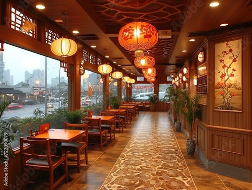 interior in a Chinese restaurant