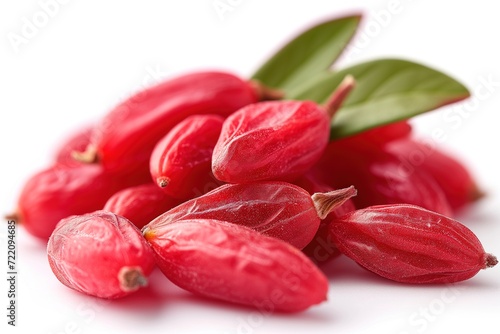 goji berries on white background