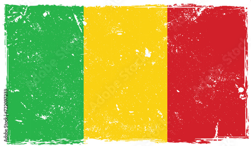 Mali Flag Design vintage looks 