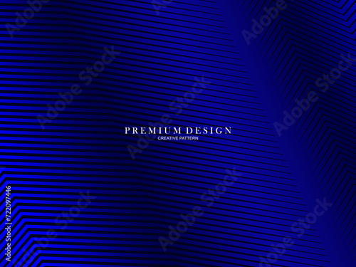 Dark blue background. Modern line curve abstract presentation background. Luxury paper cut background. Abstract decoration, gold pattern, halftone gradient.