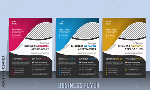 Clean and simple business flyer design template