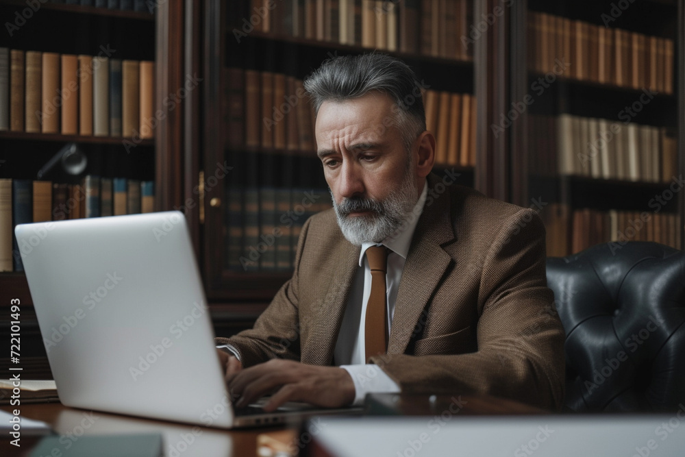 businessman working in office businessman working in office