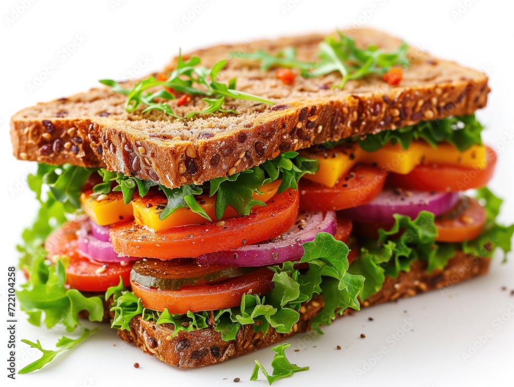 sandwich closeup on white background sandwich closeup on white background