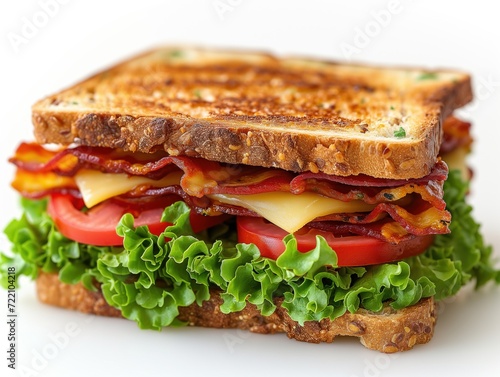 sandwich closeup on white background photo