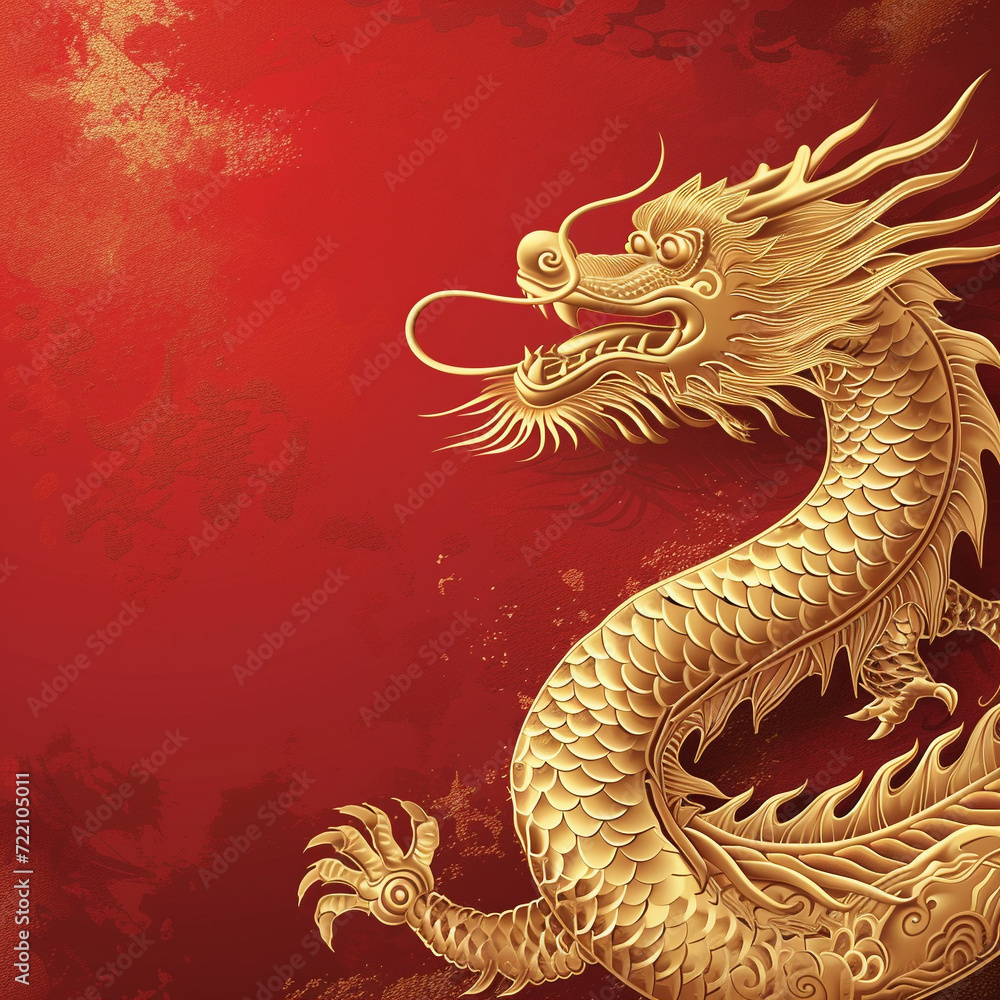 Obraz premium chinese dragon statue