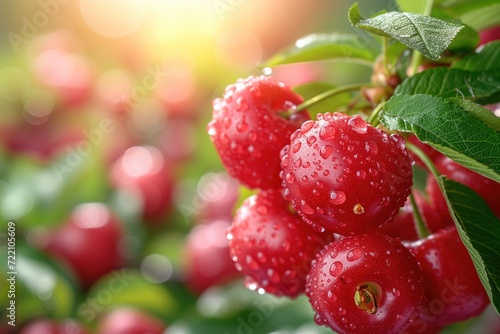 cherry berry background closeup