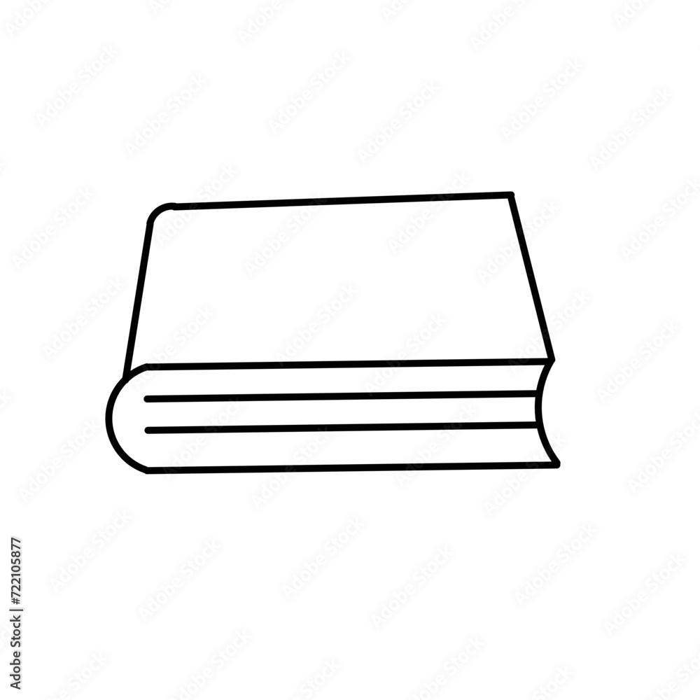 Book icon set in thin line style Book icon set in thin line style