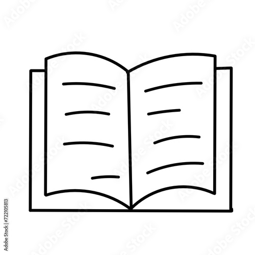 Book icon set in thin line style