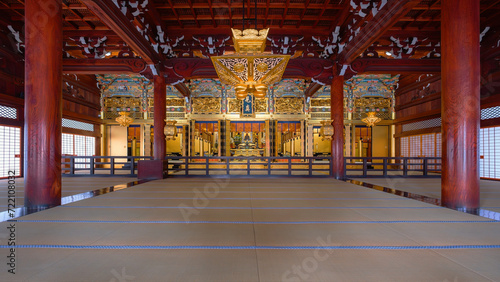 Kyoto, Japan - April 6 2023: Koshoji Temple located next to Nishi-Honganji Temple, Two temples are related and are both Jodo-Shinshu sect temples photo