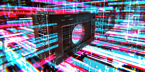 Neon Circuitry Overload vhs effect