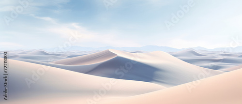 Serene White Dunes and Soft Sky