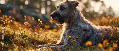 Irish Wolfhound in Golden Light photo