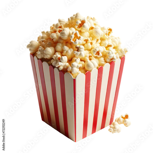 3d icon  popcorn on white background,Fast food concept