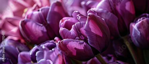 Purple Tulip Petals Close-Up