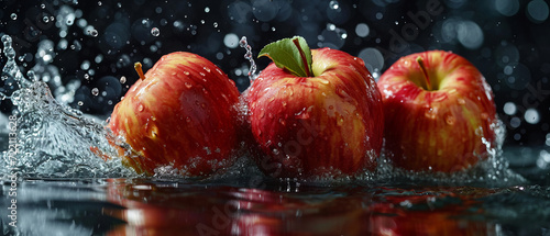 Apples in a Splash of Water