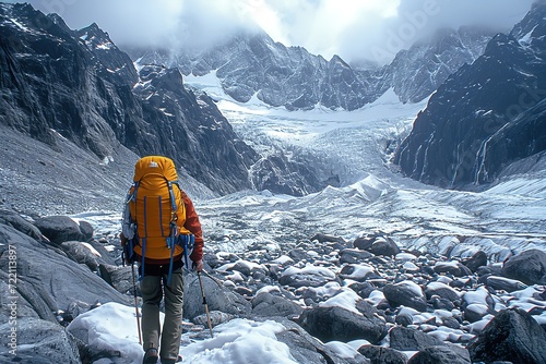 Wallpaper Mural Indian glacier researcher studying the impact of climate change on Himalayan glaciers. Torontodigital.ca