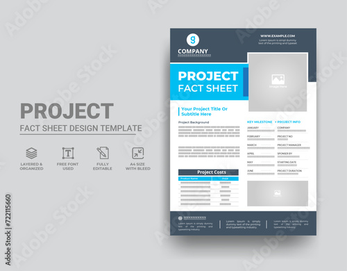 Project Fact Sheet template design