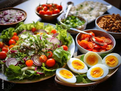 Salads and healthy food