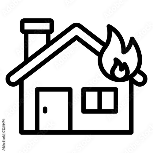 Burning House Icon