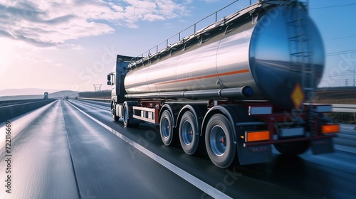 cars transport fuel on the highway