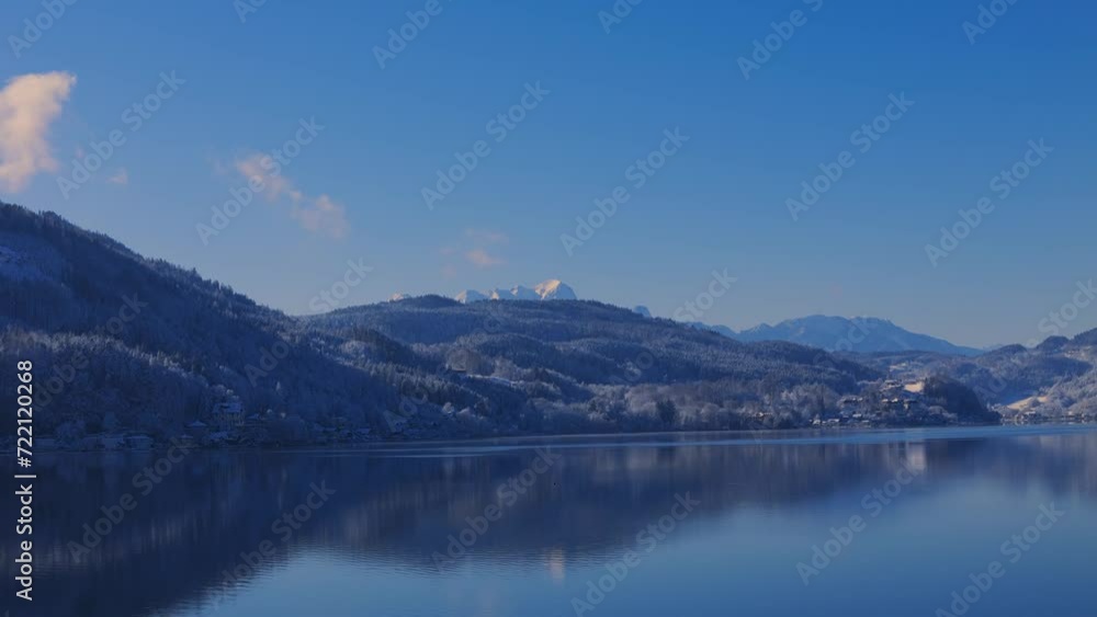 Wörthersee Drone Dji Air 3 Sunny Winter Day Blue Golden Hour Wörthersee Drone Dji Air 3 Sunny Winter Day Blue Golden Hour