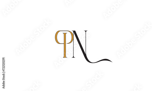 PN, NP , P , N , Abstract Letters Logo Monogram	
