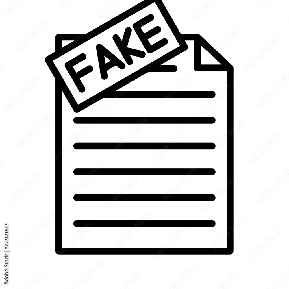 Fake Evidence Icon Fake Evidence Icon