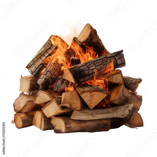 Burning firewood clip art