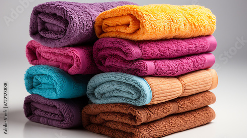 pile of colorful towels

