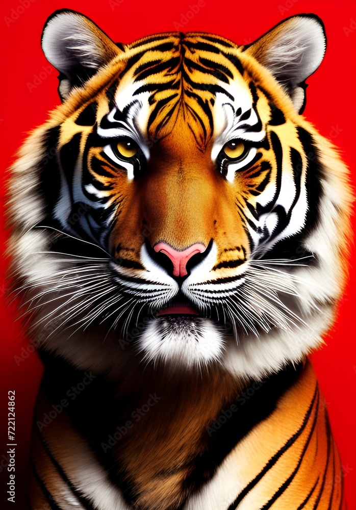 tiger illustration. generative ai tiger illustration. generative ai