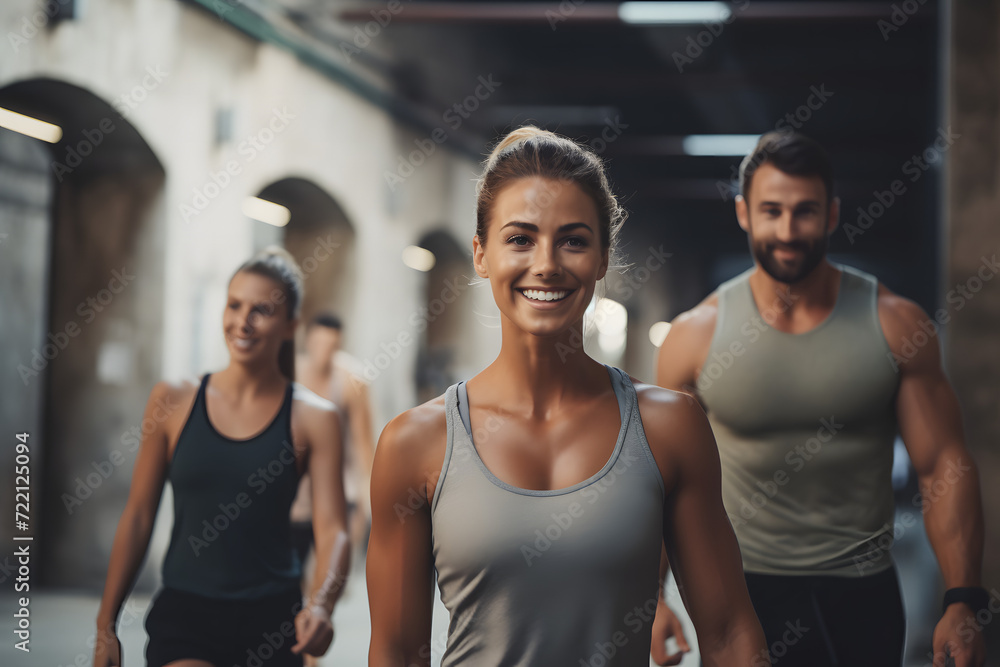Active Lifestyle Bond: Group of Friends Uniting for Outdoor Workouts and Fun Active Lifestyle Bond: Group of Friends Uniting for Outdoor Workouts and Fun