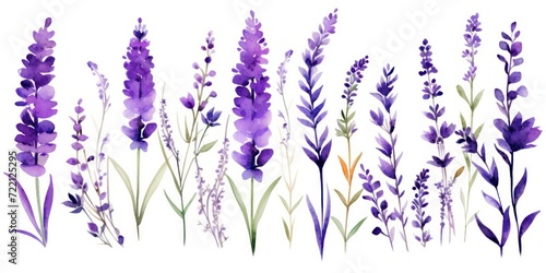 Lavender several pattern flower  sketch  illust  abstract watercolor