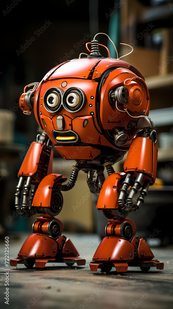 Naklejka premium Generative AI, Chatbot for Contract Work: Robot Assistance