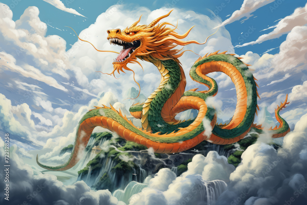 dragon in the clouds as a symbol of chinese new year dragon in the clouds as a symbol of chinese new year