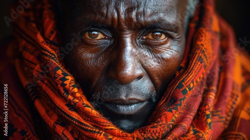 portrait of a Maasai tribesman from Kenya