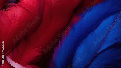 Stylish Maroon and Blue Soft Feathers Background