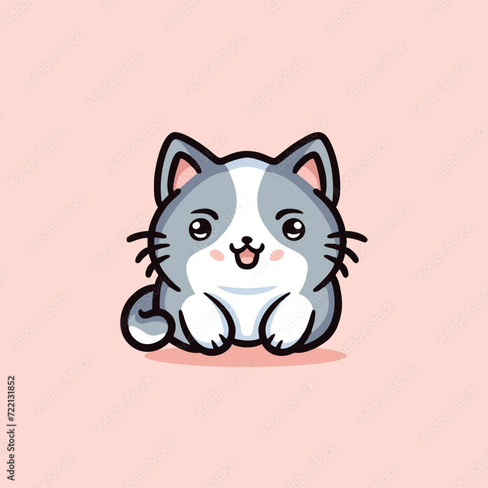 Cute Cat Cartoon Animal Mascot Design Vector illustration