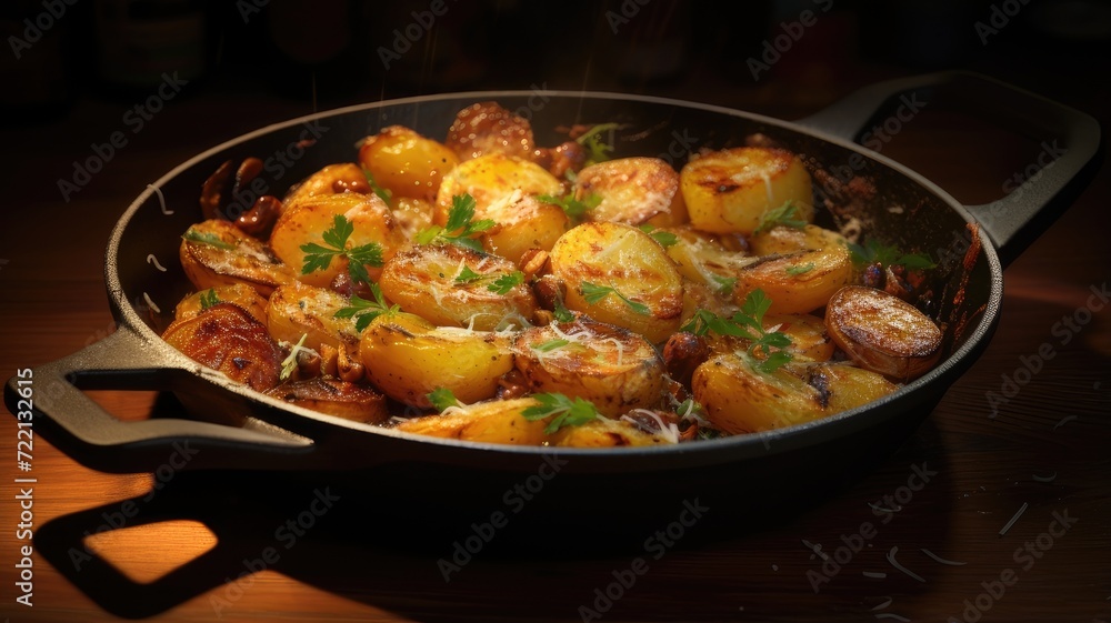 herbed beef and potatoes skillet