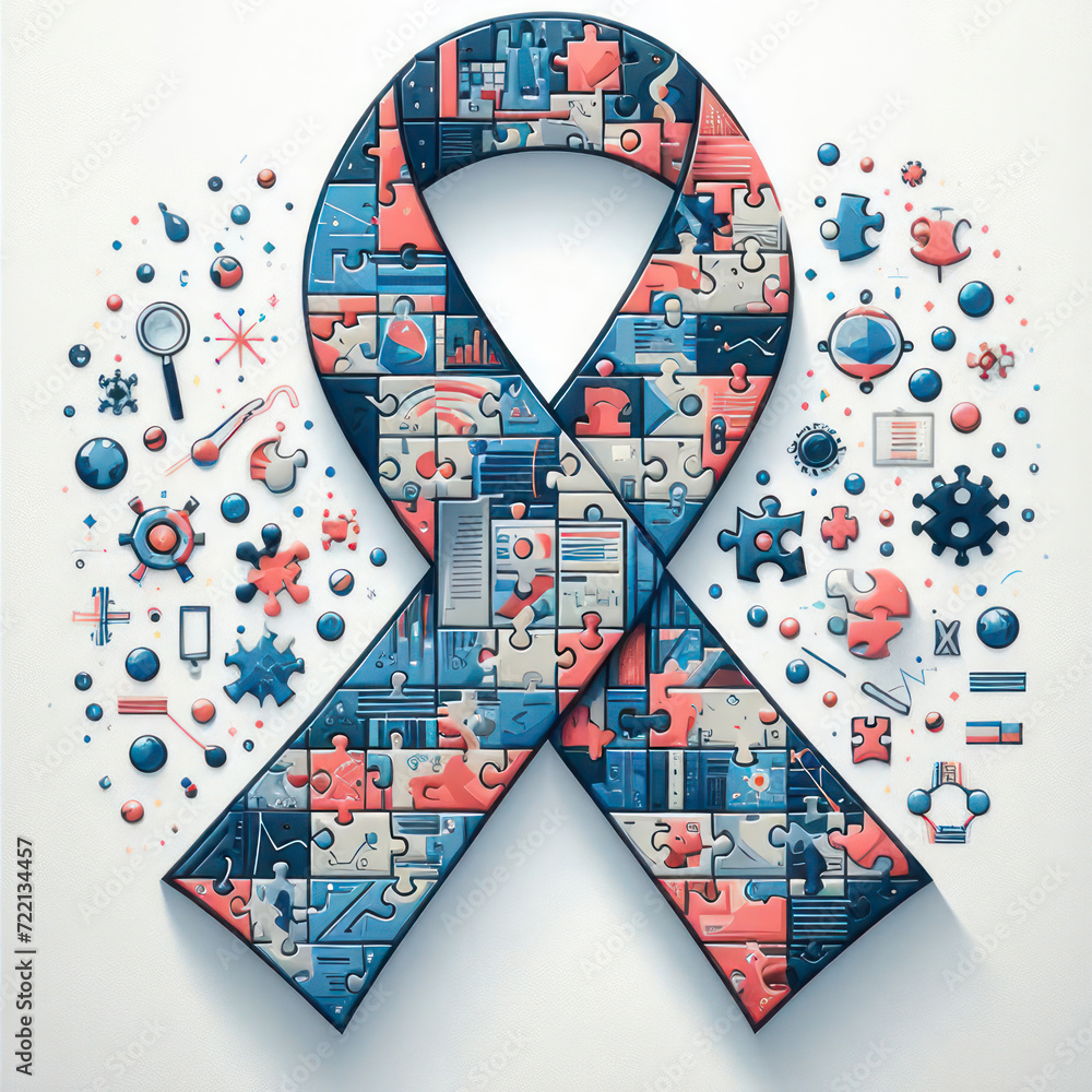 Obraz premium Innovation Unleashed: Puzzle Ribbon of Collective Breakthroughs Worldwide