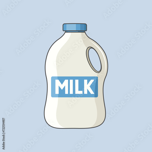 Milk in a big bootle vector illustration