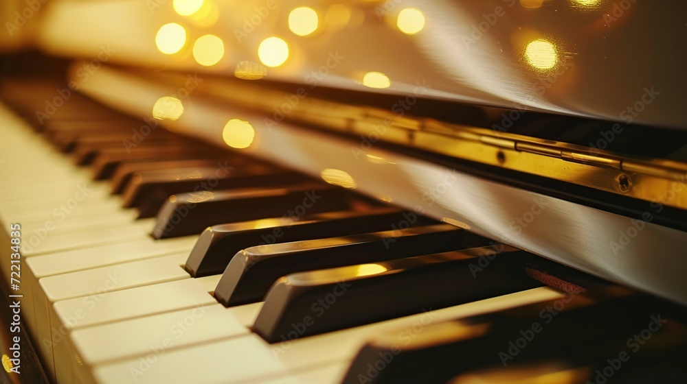 piano musical instrument on blurred background