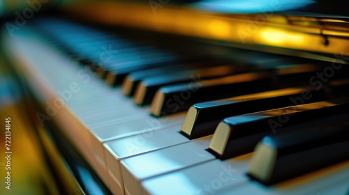 piano musical instrument on blurred background