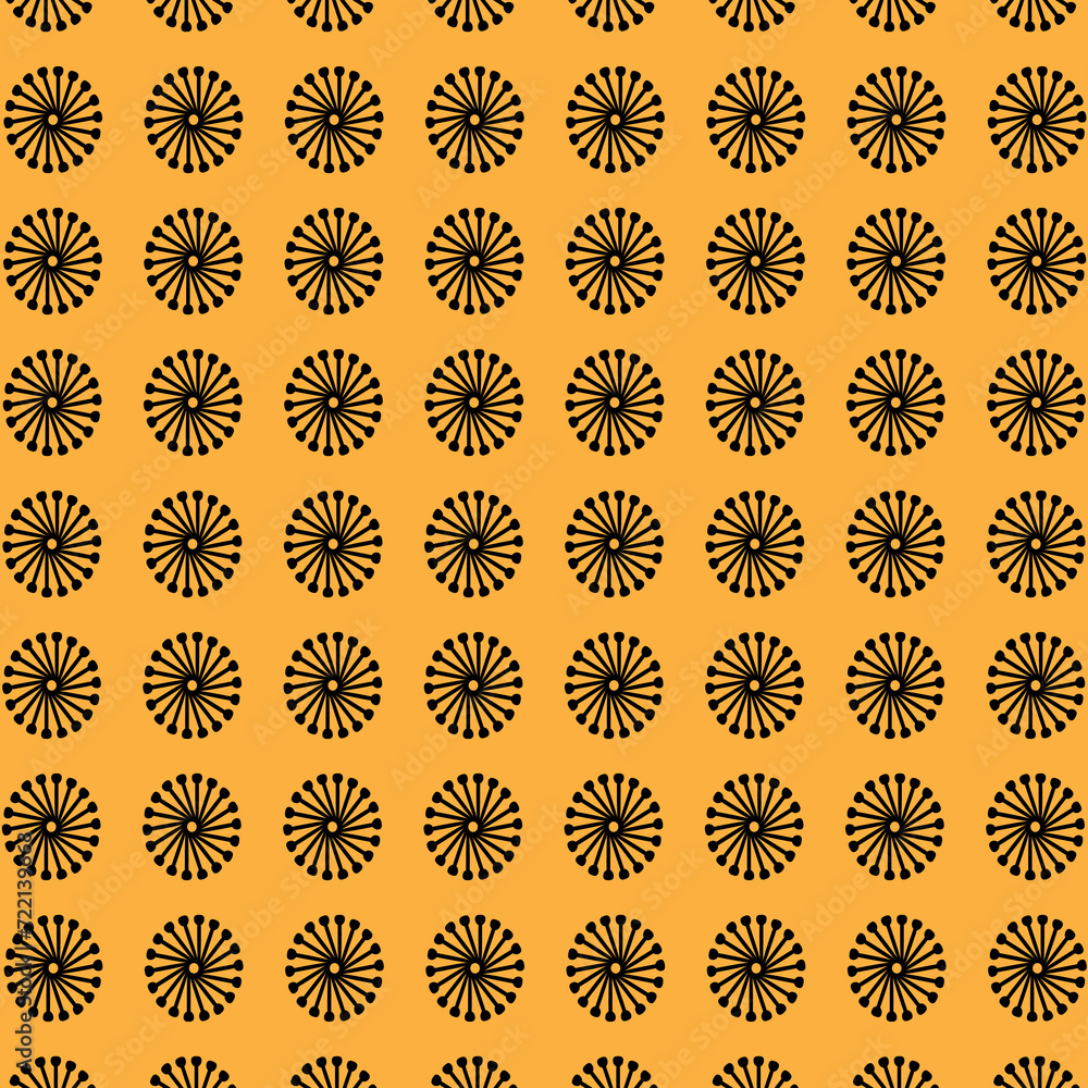Padronagem com design vetorial de elementos tribal e fundo na cor amarelo mostarda. Padronagem com design vetorial de elementos tribal e fundo na cor amarelo mostarda.