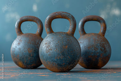 old rusty dumbbell