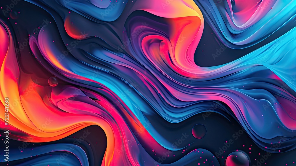 Fototapeta premium Abstract colorful pattern, acrylic wallpaper texture, background purple and blue, pink, yellow