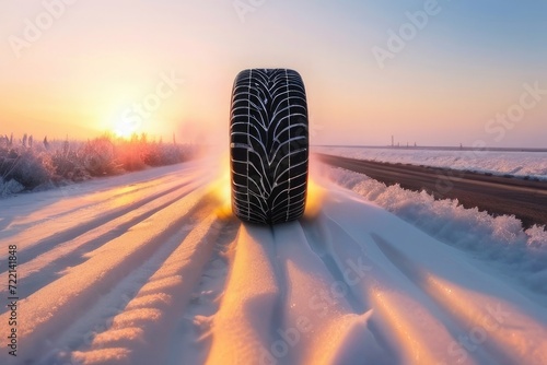 tire in snow car spar parts  © azait24