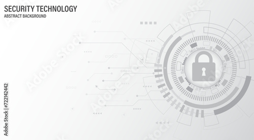 Internet digital security technology concept for business background. Data protection concept design for personal privacy, and cyber security. Shield With Keyhole icon, Vector, and Illustration.