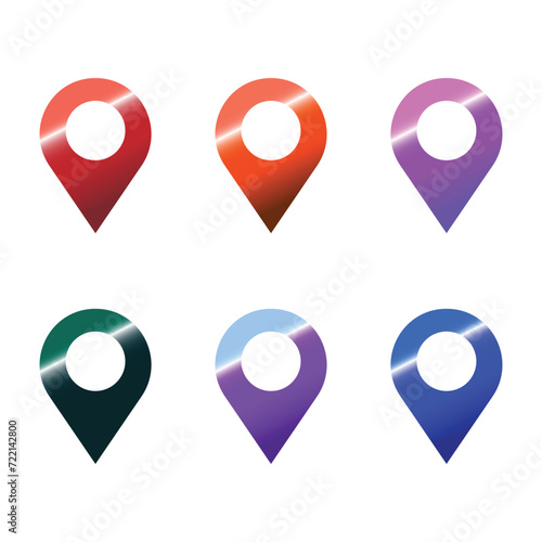 Free vector location gradient icons